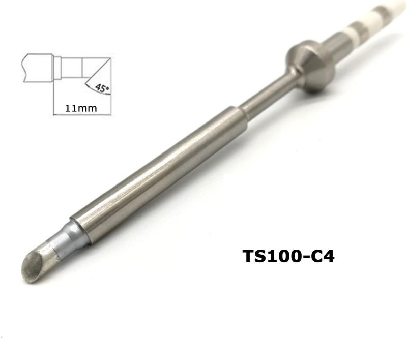 Veco Soldering Iron Tips,TS100-C4 Solder Tip Rapid Heating Replacement for pinecil TS100 | TS101 Soldering Iron,Easy to Instal Solder Accessories - Image 2